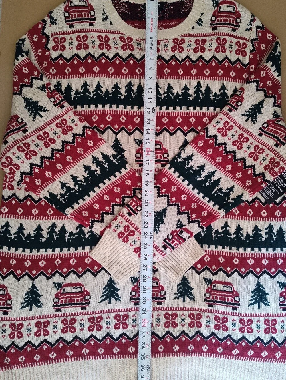 King Size Men’s 5XL Tall Sweater Big And Tall Holiday Christmas Fair Isle EUC